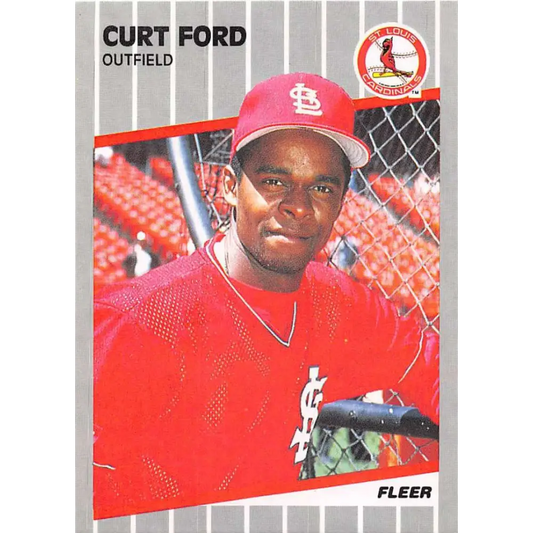 1989 Fleer #450 Curt Ford EX Excellent St. Louis Cardinals Baseball Card  Image 1