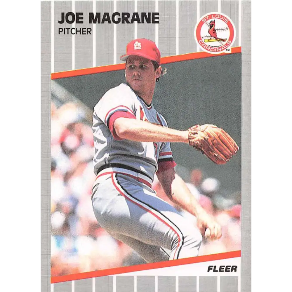 1989 Fleer #455 Joe Magrane EX Excellent St. Louis Cardinals Baseball Card  Image 1