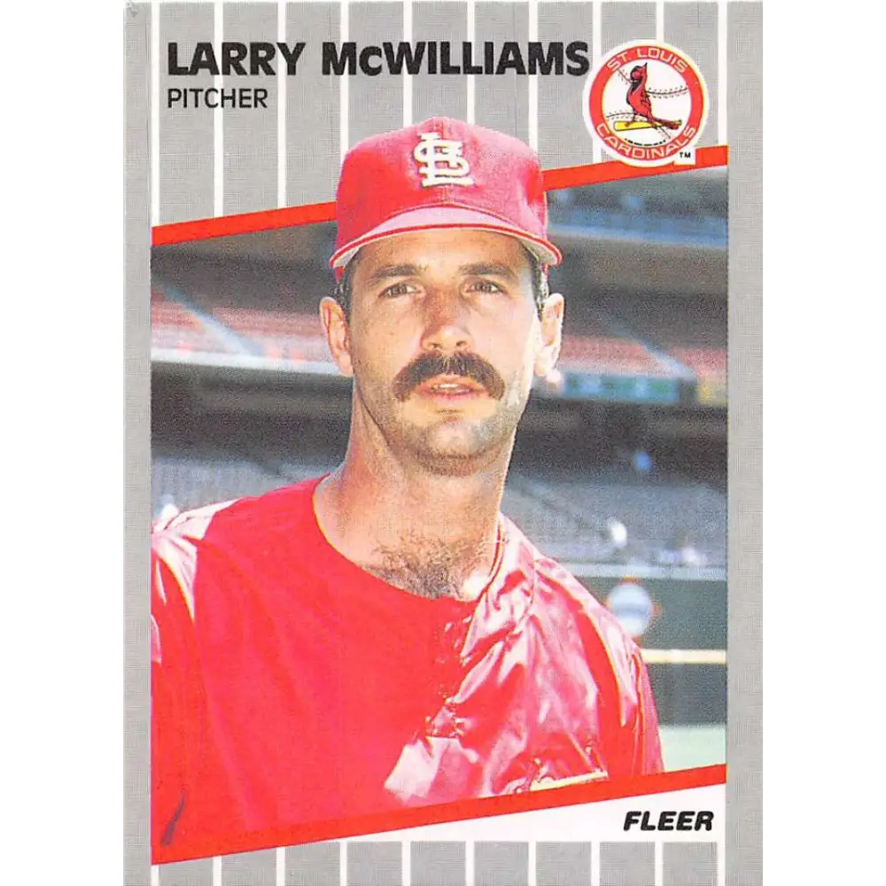 1989 Fleer #458 Larry McWilliams EX Excellent St. Louis Cardinals Baseball Card  Image 1