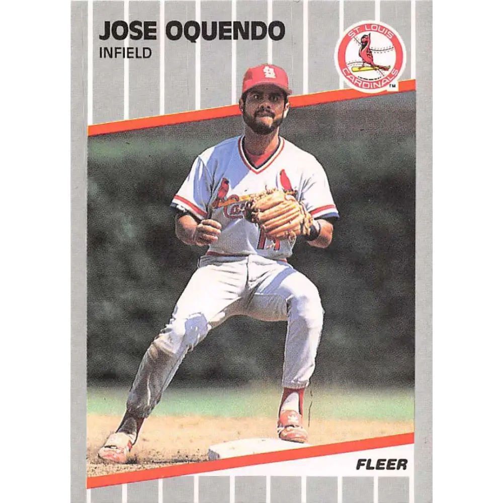 1989 Fleer #459 Jose Oquendo EX Excellent St. Louis Cardinals Baseball Card  Image 1