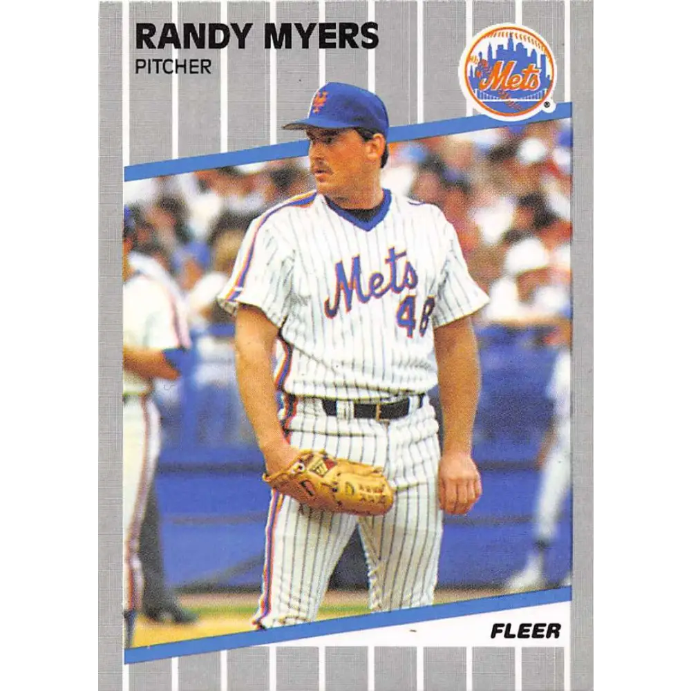 1989 Fleer #46 Randy Myers EX Excellent New York Mets Baseball Card  Image 1