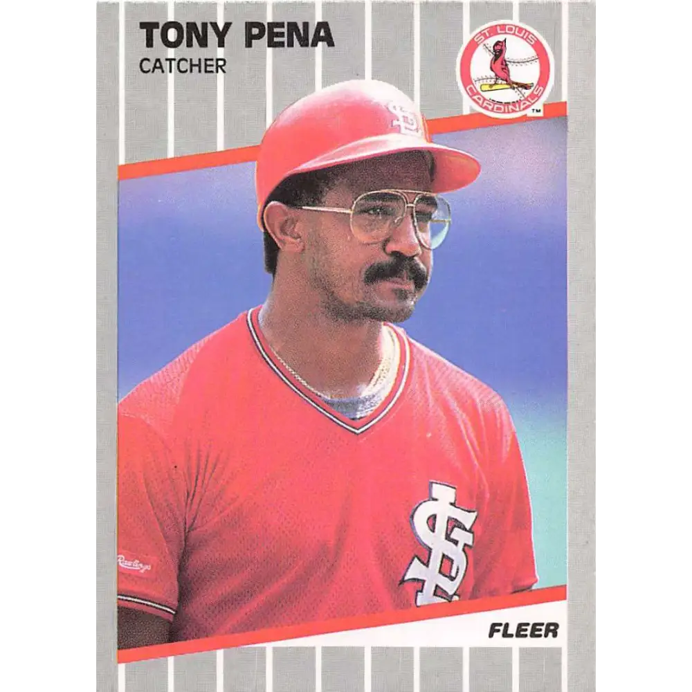 1989 Fleer #460 Tony Pena EX Excellent St. Louis Cardinals Baseball Card  Image 1