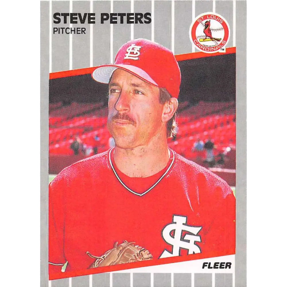 1989 Fleer #462 Steve Peters EX Excellent St. Louis Cardinals Baseball Card  Image 1