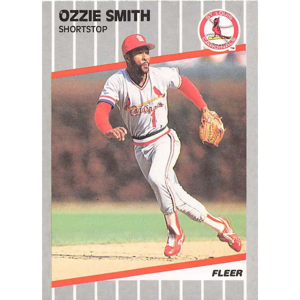 1989 Fleer #463 Ozzie Smith EX Excellent St. Louis Cardinals Baseball Card  Image 1