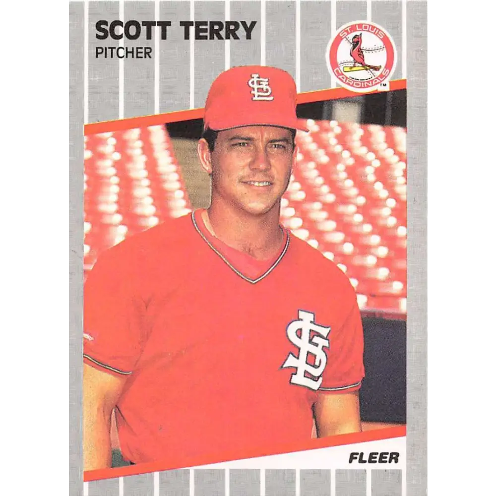 1989 Fleer #464 Scott Terry EX Excellent St. Louis Cardinals Baseball Card  Image 1