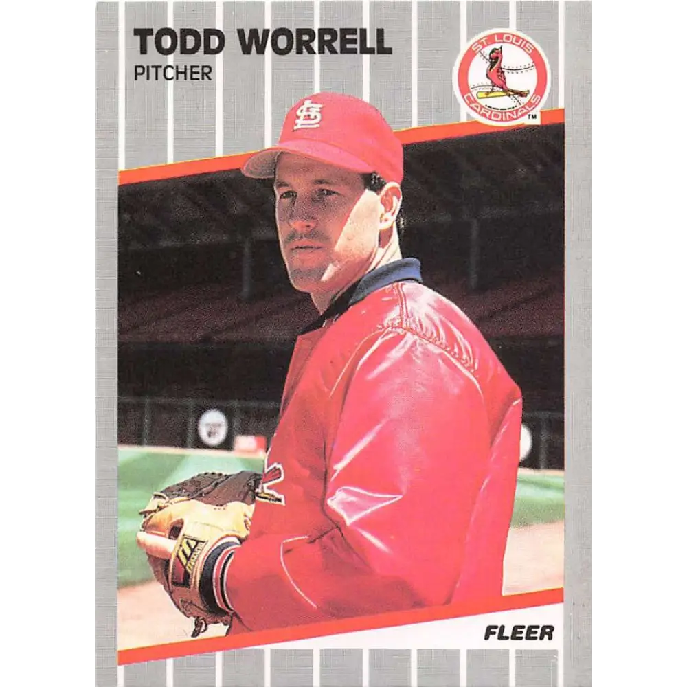 1989 Fleer #466 Todd Worrell EX Excellent St. Louis Cardinals Baseball Card  Image 1