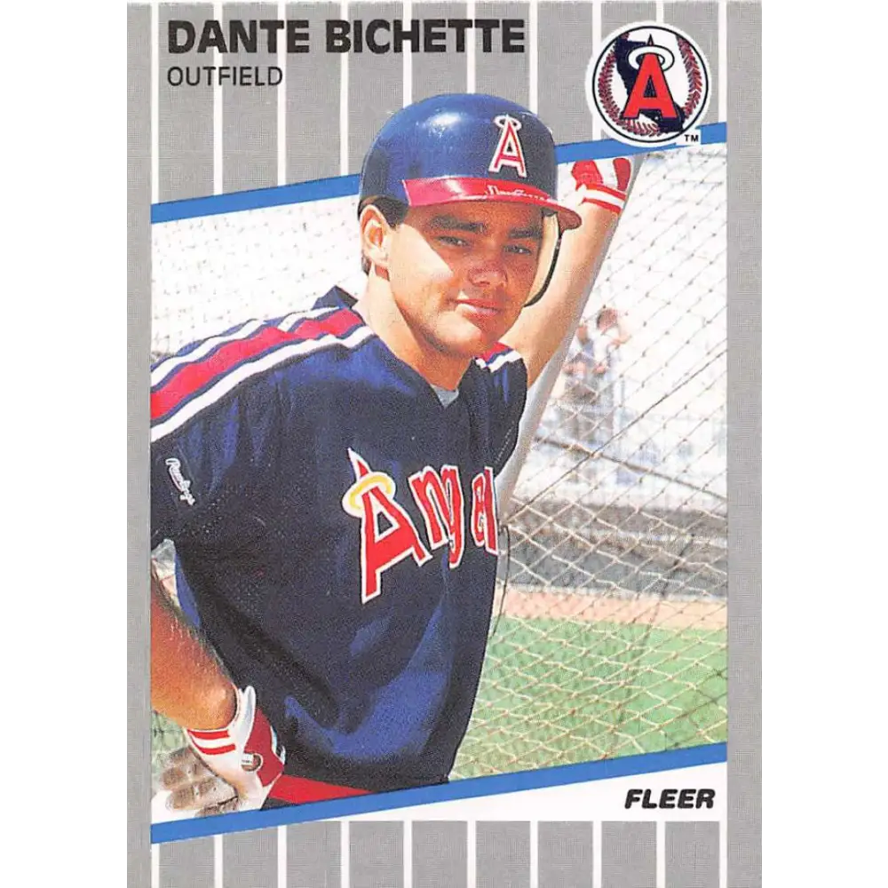 1989 Fleer #468 Dante Bichette EX Excellent RC Rookie California Angels Baseball Card  Image 1