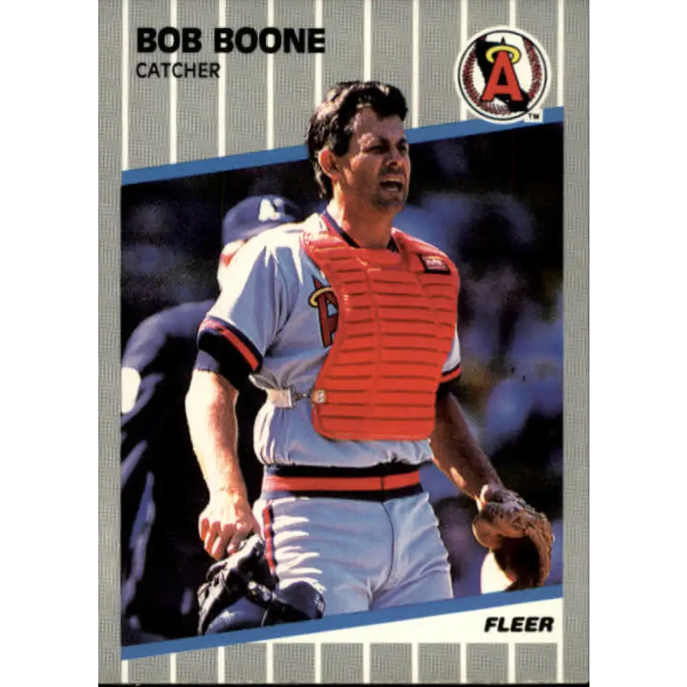 1989 Fleer #469 Bob Boone EX Excellent California Angels Baseball Card  Image 1