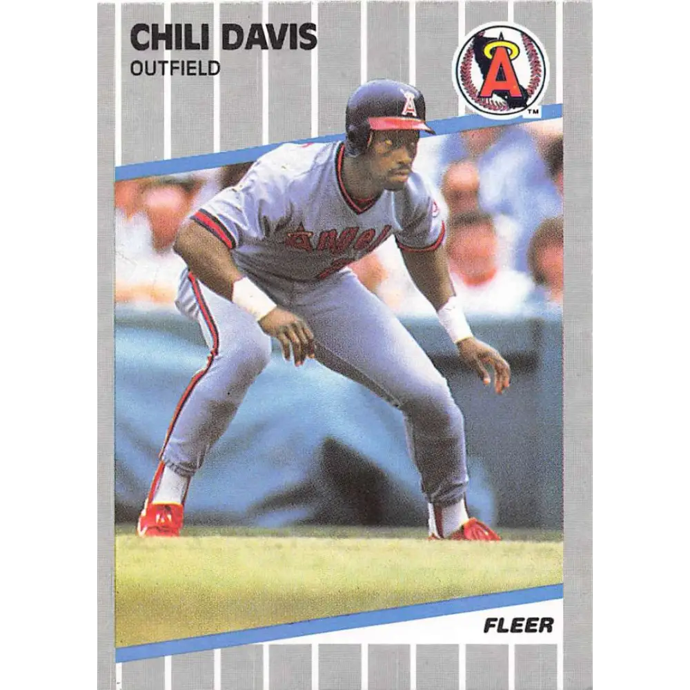 1989 Fleer #474 Chili Davis EX Excellent California Angels Baseball Card  Image 1