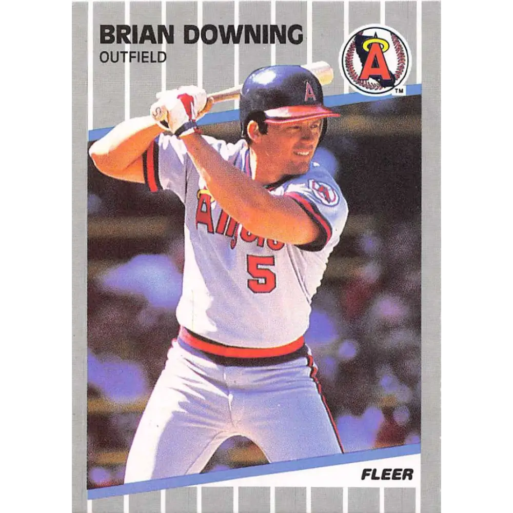 1989 Fleer #475 Brian Downing EX Excellent California Angels Baseball Card  Image 1