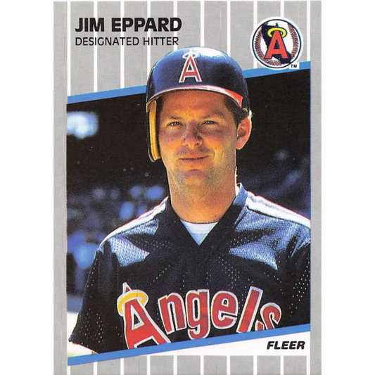 1989 Fleer #476 Jim Eppard EX Excellent California Angels Baseball Card  Image 1