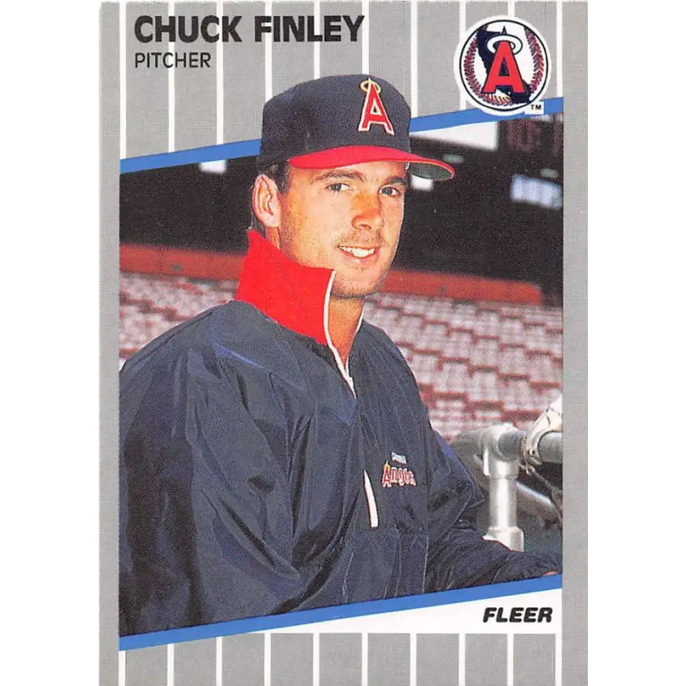 1989 Fleer #477 Chuck Finley EX Excellent California Angels Baseball Card  Image 1