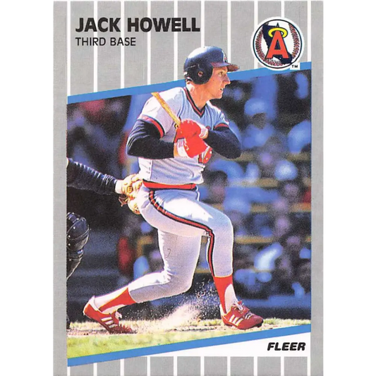 1989 Fleer #480 Jack Howell EX Excellent California Angels Baseball Card  Image 1