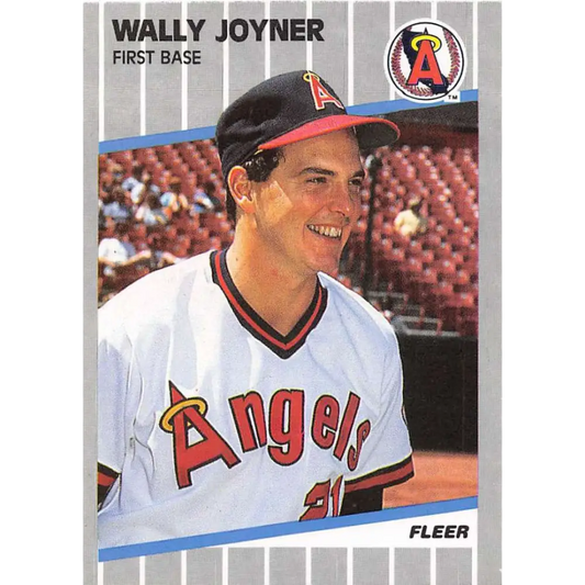 1989 Fleer #481 Wally Joyner EX Excellent California Angels Baseball Card  Image 1