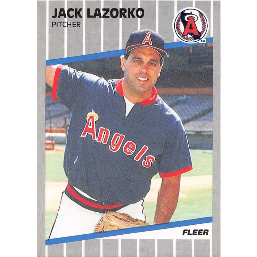 1989 Fleer #482 Jack Lazorko EX Excellent California Angels Baseball Card  Image 1