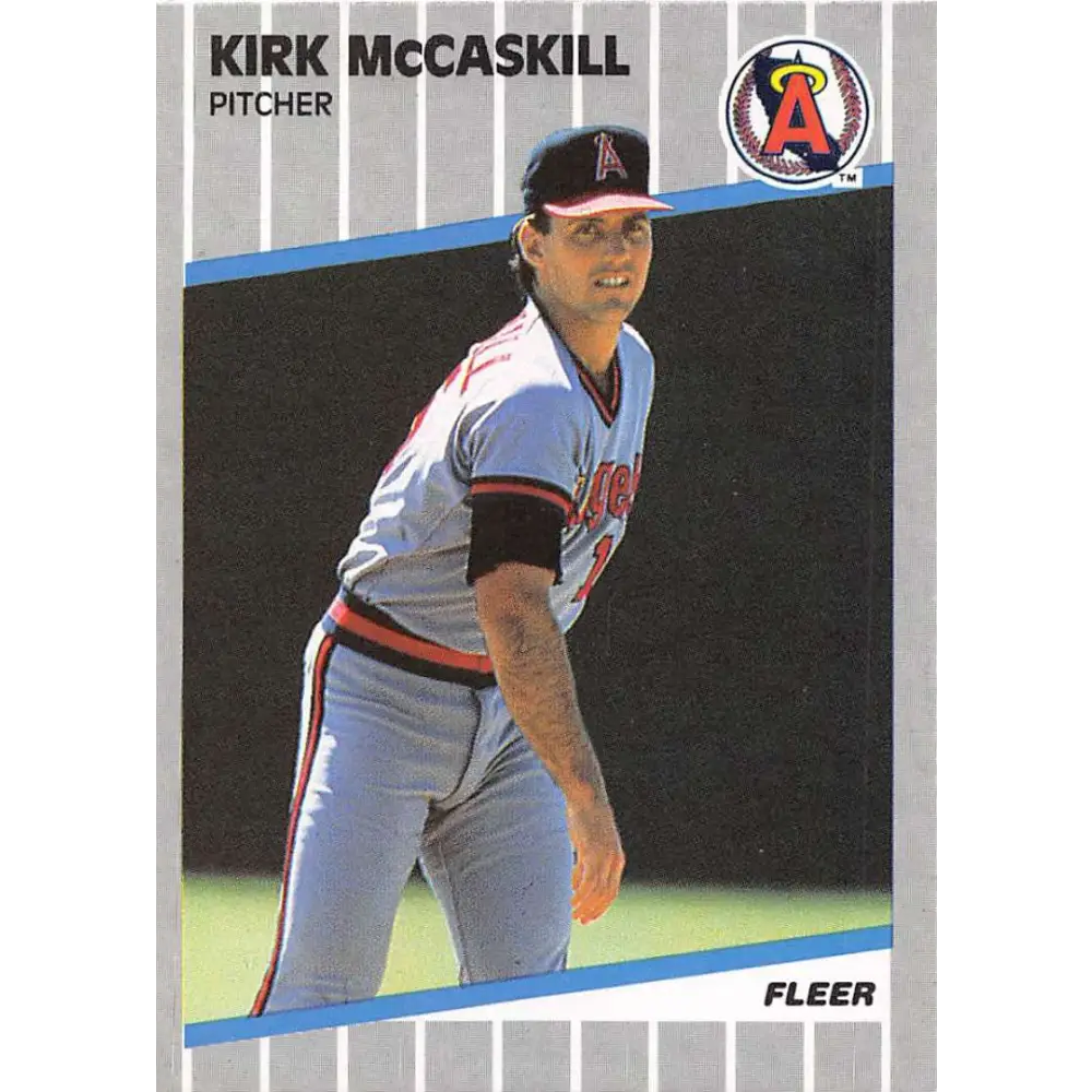 1989 Fleer #483 Kirk McCaskill EX Excellent California Angels Baseball Card  Image 1