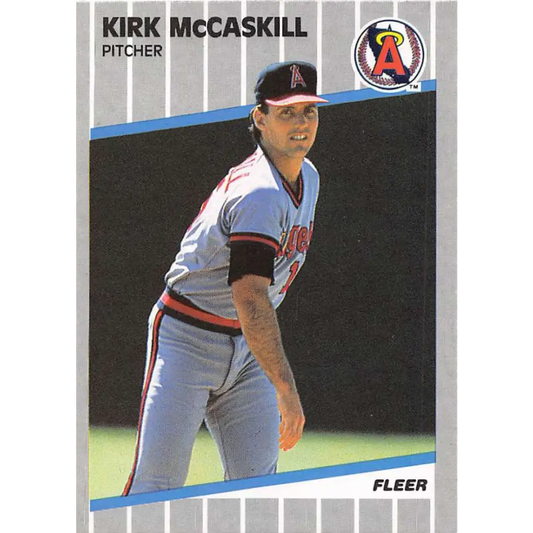 1989 Fleer #483 Kirk McCaskill EX Excellent California Angels Baseball Card  Image 1