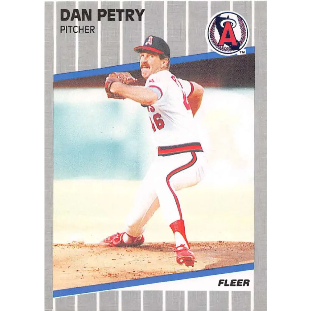 1989 Fleer #486 Dan Petry EX Excellent California Angels Baseball Card  Image 1