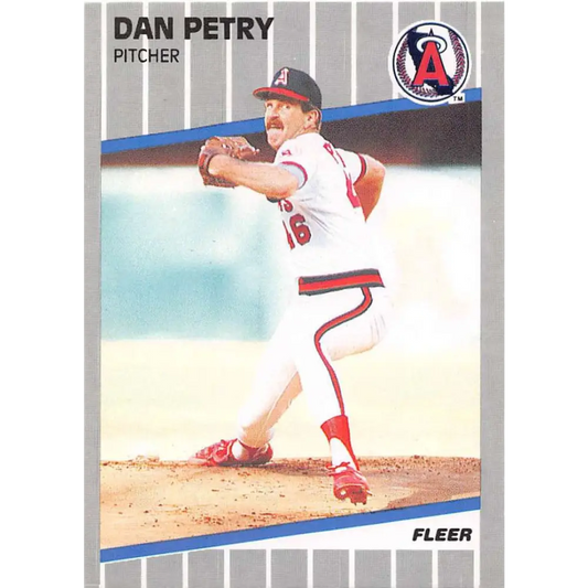 1989 Fleer #486 Dan Petry EX Excellent California Angels Baseball Card  Image 1