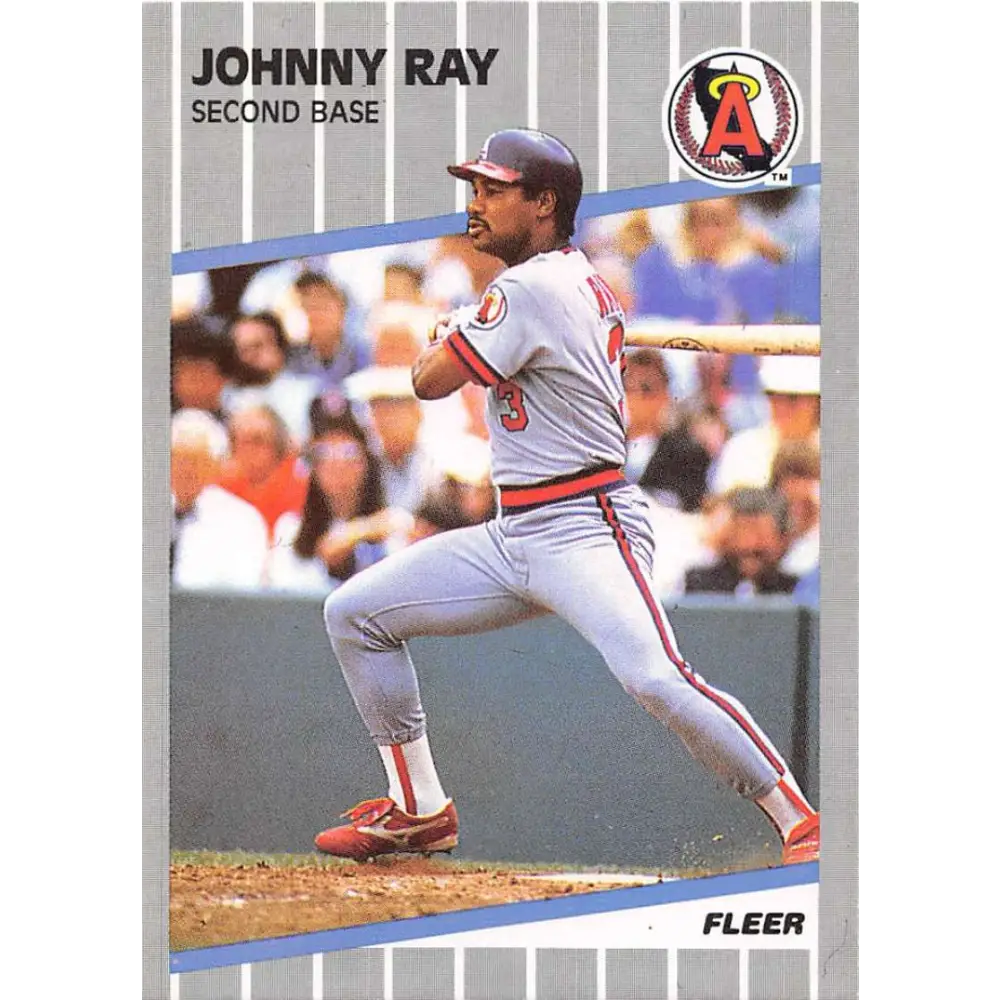 1989 Fleer #487 Johnny Ray EX Excellent California Angels Baseball Card  Image 1