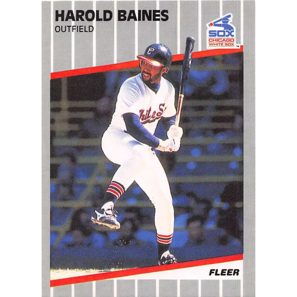 1989 Fleer #491 Harold Baines EX Excellent Chicago White Sox Baseball Card  Image 1
