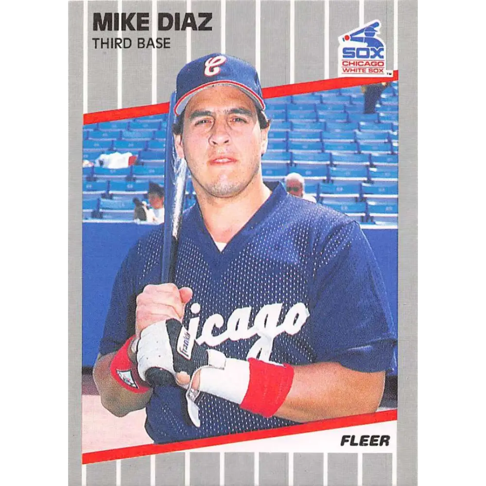 1989 Fleer #494 Mike Diaz EX Excellent Chicago White Sox Baseball Card  Image 1