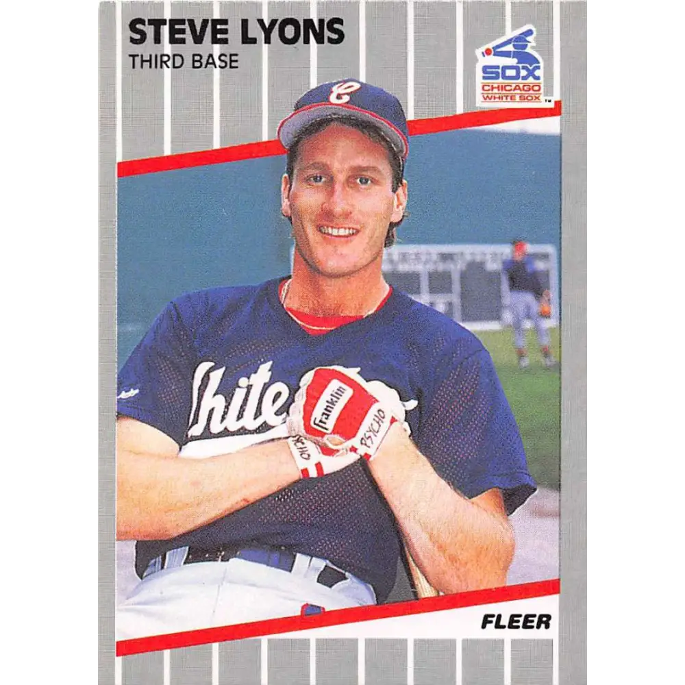 1989 Fleer #502 Steve Lyons EX Excellent Chicago White Sox Baseball Card  Image 1