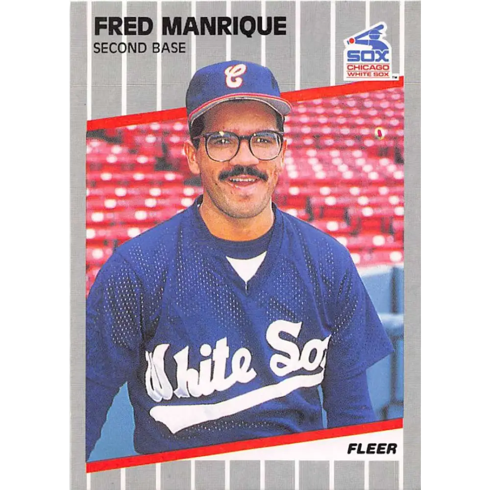 1989 Fleer #503 Fred Manrique EX Excellent Chicago White Sox Baseball Card  Image 1