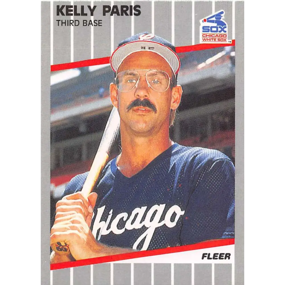 1989 Fleer #506 Kelly Paris EX Excellent Chicago White Sox Baseball Card  Image 1