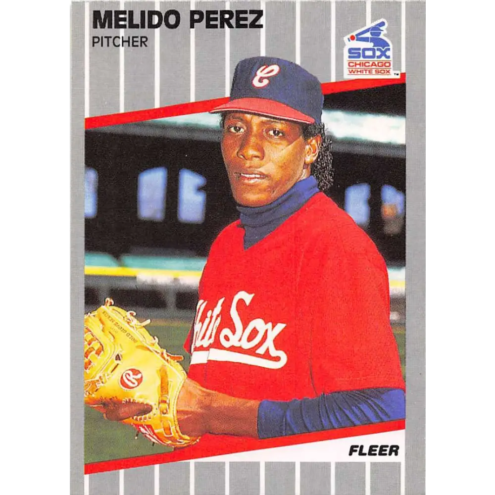 1989 Fleer #509 Melido Perez EX Excellent Chicago White Sox Baseball Card  Image 1