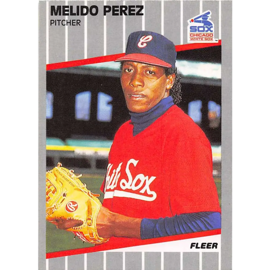 1989 Fleer #509 Melido Perez EX Excellent Chicago White Sox Baseball Card  Image 1