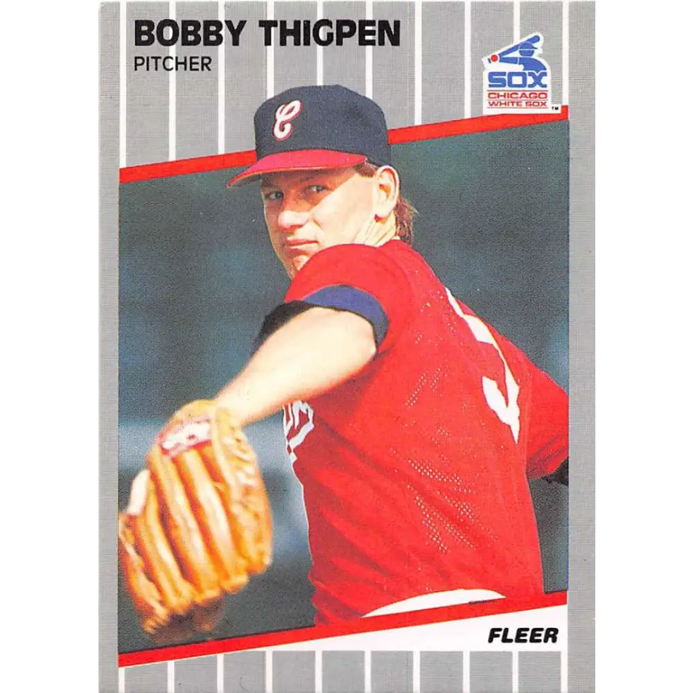 1989 Fleer #512 Bobby Thigpen EX Excellent Chicago White Sox Baseball Card  Image 1
