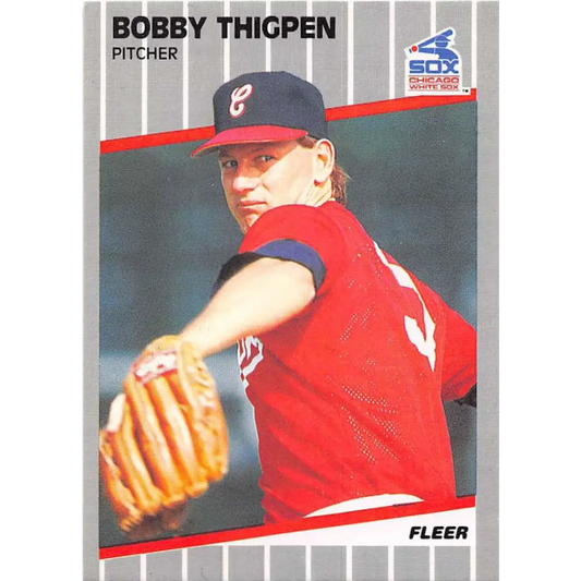 1989 Fleer #512 Bobby Thigpen EX Excellent Chicago White Sox Baseball Card  Image 1