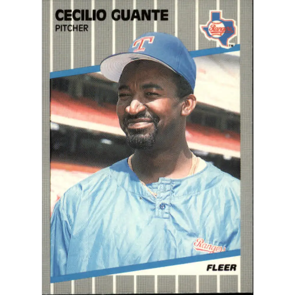 1989 Fleer #519 Cecilio Guante EX Excellent Texas Rangers Baseball Card  Image 1