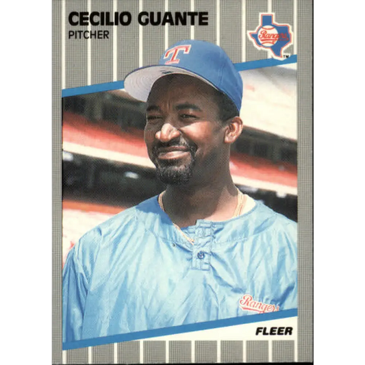 1989 Fleer #519 Cecilio Guante EX Excellent Texas Rangers Baseball Card  Image 1