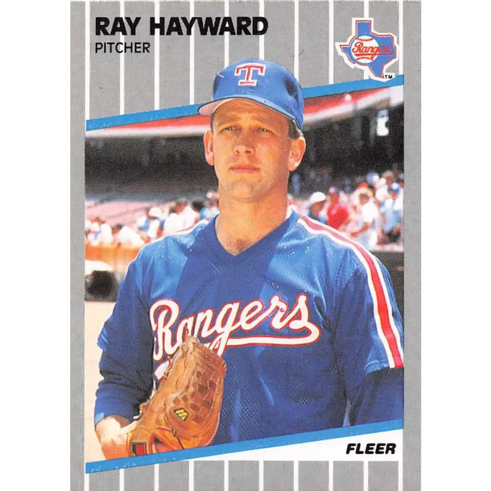 1989 Fleer #521 Ray Hayward EX Excellent Texas Rangers Baseball Card  Image 1