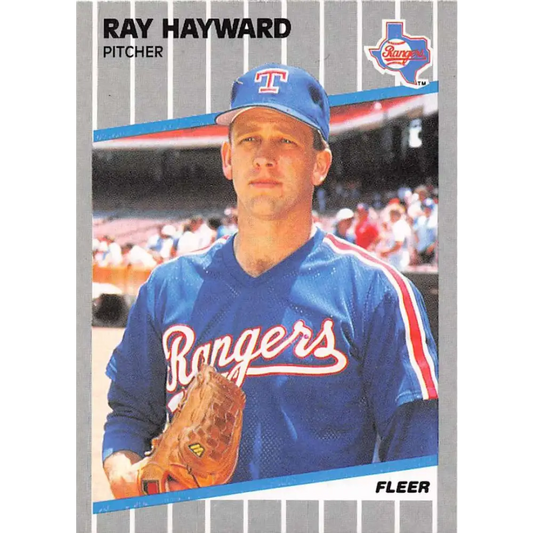 1989 Fleer #521 Ray Hayward EX Excellent Texas Rangers Baseball Card  Image 1
