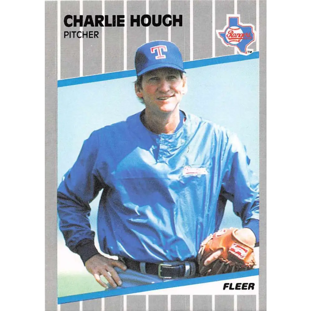 1989 Fleer #522 Charlie Hough EX Excellent Texas Rangers Baseball Card  Image 1