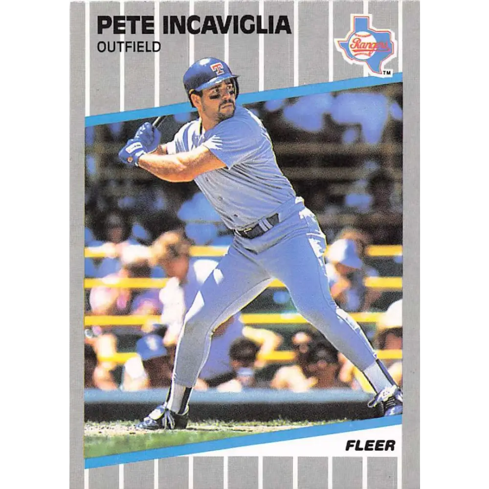 1989 Fleer #523 Pete Incaviglia EX Excellent Texas Rangers Baseball Card  Image 1