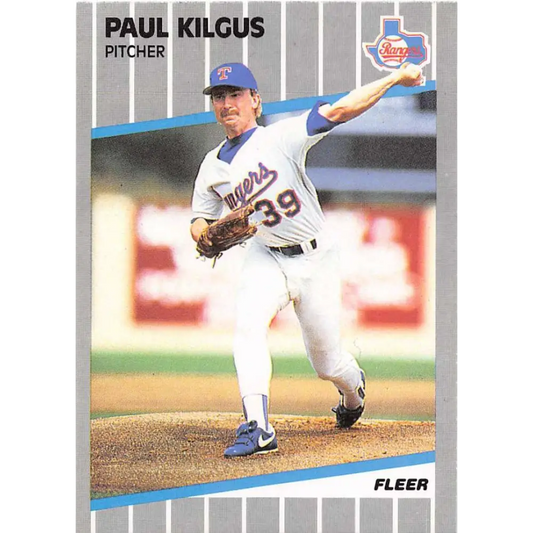 1989 Fleer #525 Paul Kilgus EX Excellent Texas Rangers Baseball Card  Image 1