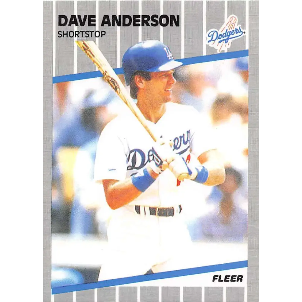 1989 Fleer #53 Dave Anderson EX Excellent Los Angeles Dodgers Baseball Card  Image 1