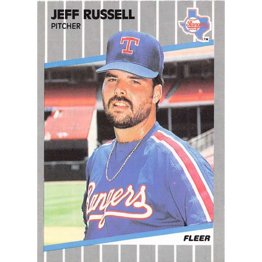 1989 Fleer #531 Jeff Russell EX Excellent Texas Rangers Baseball Card  Image 1