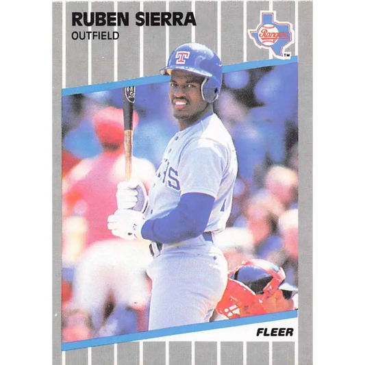 1989 Fleer #532 Ruben Sierra EX Excellent Texas Rangers Baseball Card  Image 1