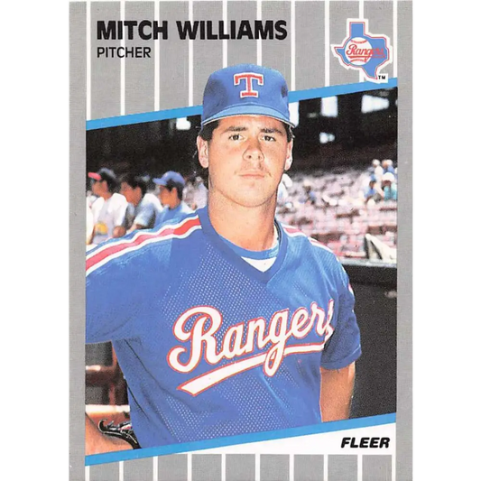 1989 Fleer #536 Mitch Williams EX Excellent Texas Rangers Baseball Card  Image 1