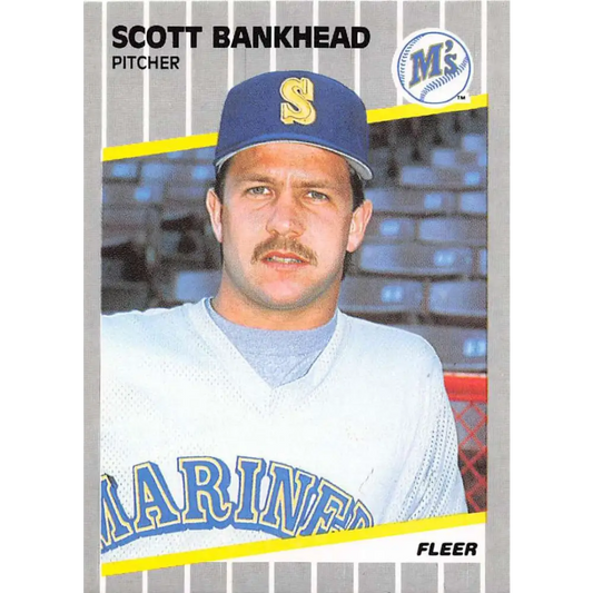 1989 Fleer #539 Scott Bankhead EX Excellent Seattle Mariners Baseball Card  Image 1