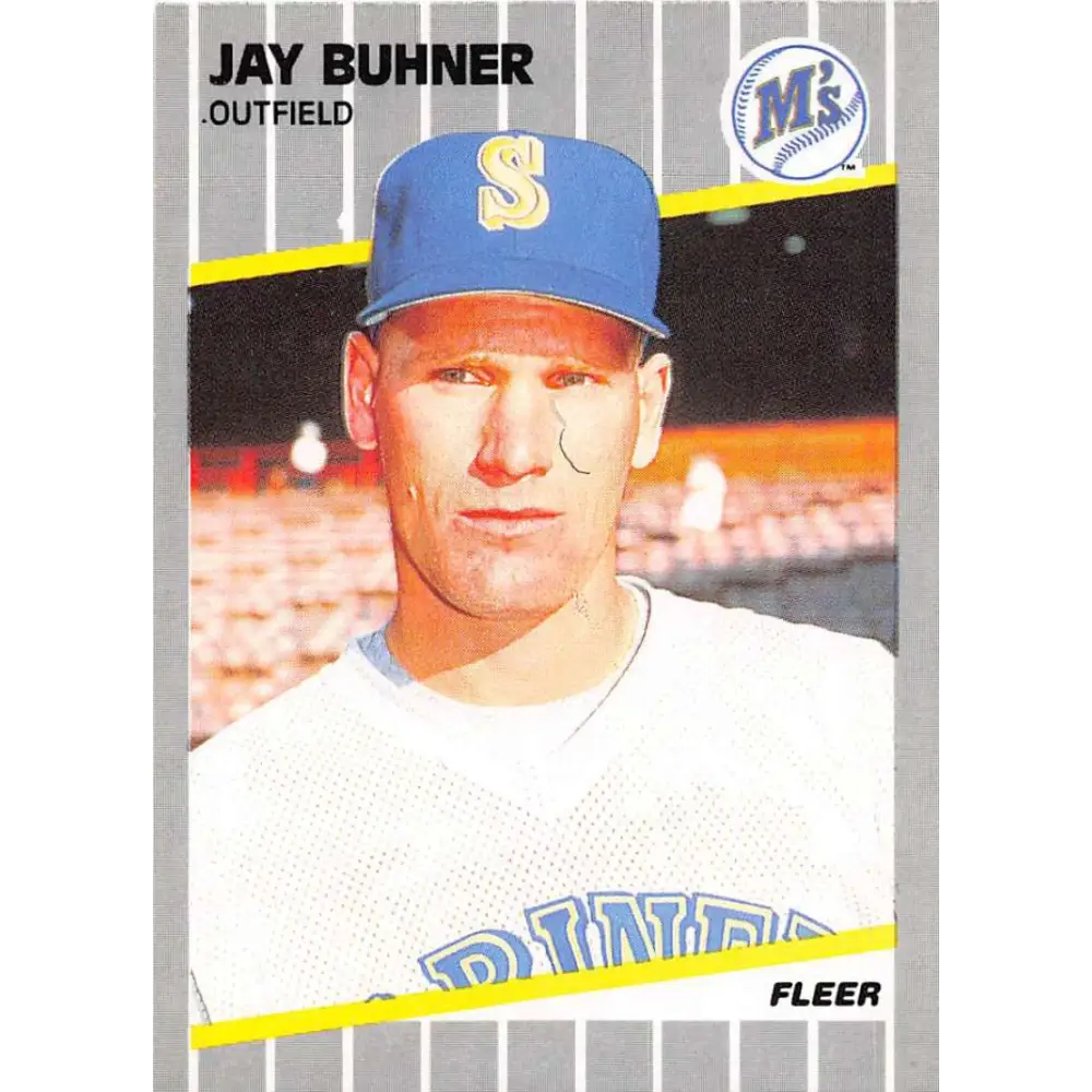 1989 Fleer #542 Jay Buhner EX Excellent Seattle Mariners Baseball Card  Image 1