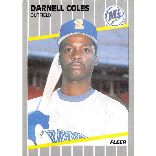 1989 Fleer #544 Darnell Coles EX Excellent Seattle Mariners Baseball Card  Image 1