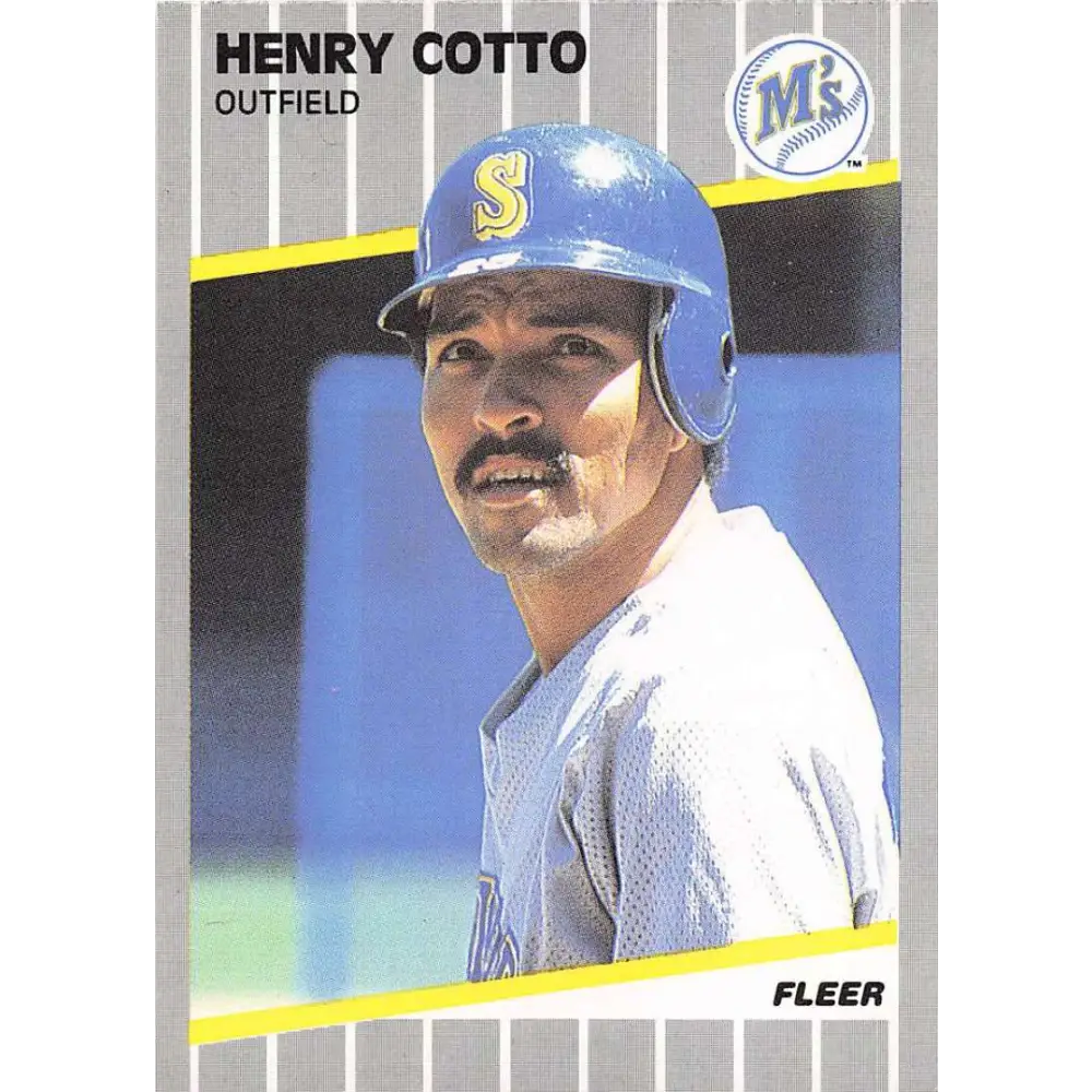 1989 Fleer #545 Henry Cotto EX Excellent Seattle Mariners Baseball Card  Image 1