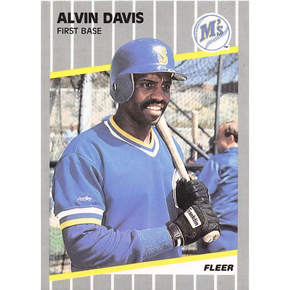 1989 Fleer #546 Alvin Davis EX Excellent Seattle Mariners Baseball Card  Image 1