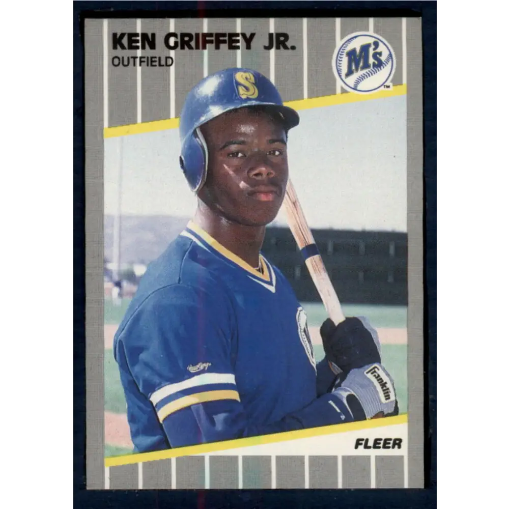 1989 Fleer #548 Ken Griffey Jr. EX Excellent RC Rookie Seattle Mariners Baseball Card  Image 1